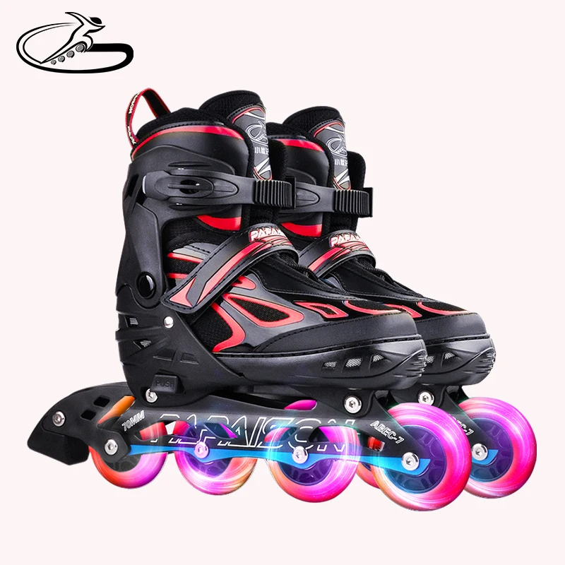 Led Light 4 Wheels Inline Skate Skating Shoes for Boys