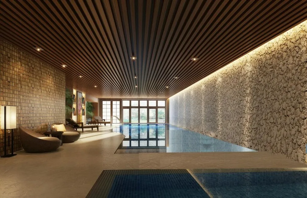 Роскошная отделка BISINI для внутреннего бассейна Clubhouse