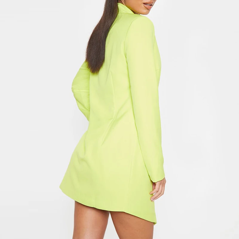 slim fit dress slacks MAJOR THROWBACK NEON BLAZER DRESS – AKIRA main image 1