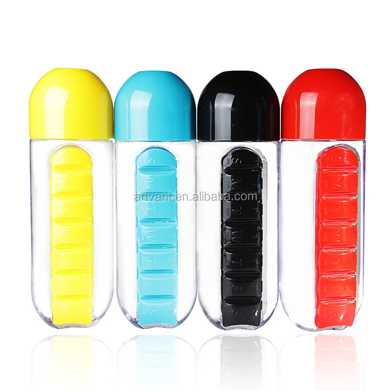 600ml Water Bottle Pill Organizer - China Outdoor Bottle and