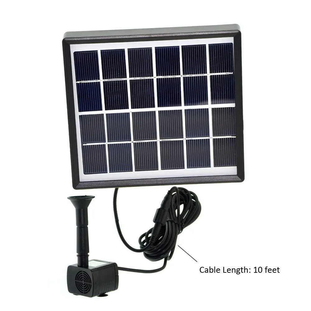 Solar Water Pump High Flow with Solar Panel Mini Automatic Water Pump Outdoor Battery Operated Garden Pool  Decorative Fountain