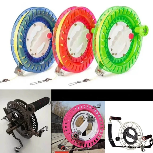 Led Light Kite Led Downlight Kite  Led Flashlight Kite with UFO Pattern Professional Reel and Flying String