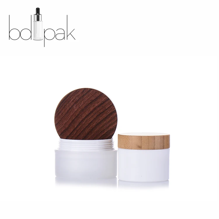 BDPAK  bamboo cosmetic packaging face cream jar 200ml 500ml for eye cream