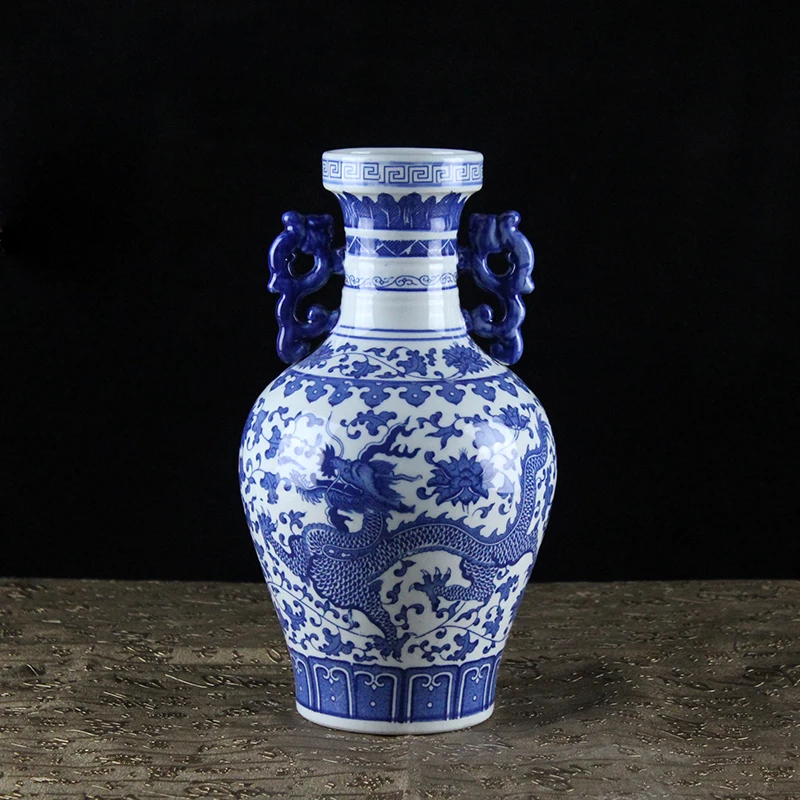 中国龙图案瓷装饰古董花瓶| Alibaba.com