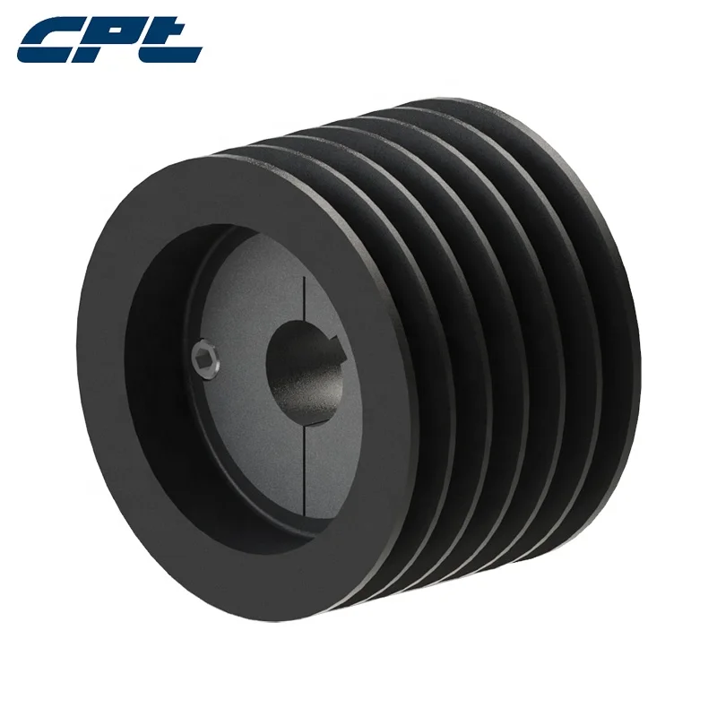 SPA 6 Groove Vee 4545 Pulleys & Taper Bushes Wheel Taper Bore Cast Iron GG20, G3000 V-BELT ISO9001:2008 100mm ~ 1000mm CN;SIC
