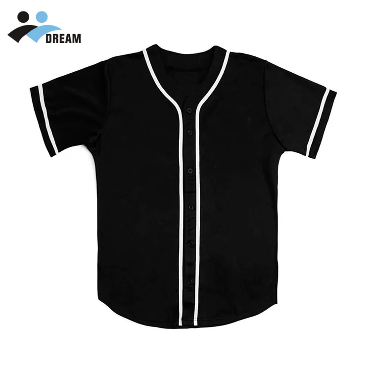 plain black baseball jersey