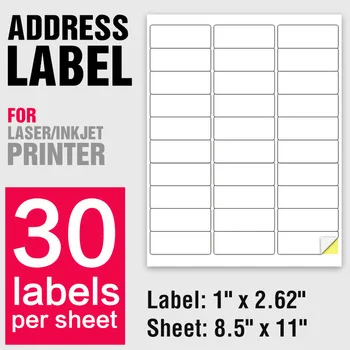 21 Étiquettes Par Feuille A4 Collant Peel Autocollante Adresse Laser Jet D'encre label 