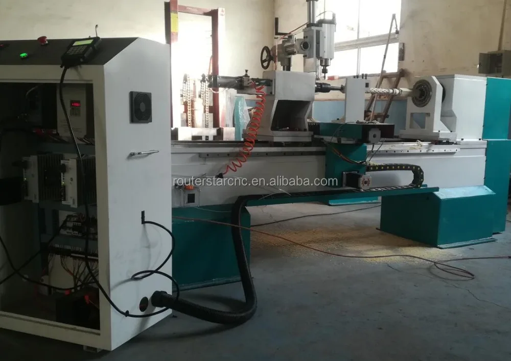 4 Axis 3d Model Cnc Wood Lathe Turning Machine