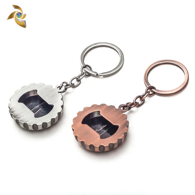 
Высококачественная металлическая открывалка для бутылок в форме крышки пива с логотипом на заказ 