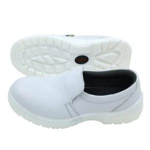 Wholesale Genuine Leather slip on ESD Safety Shoes ,White Color Chef Shoes ,Slip Resistant Antistatic Safety Shoes