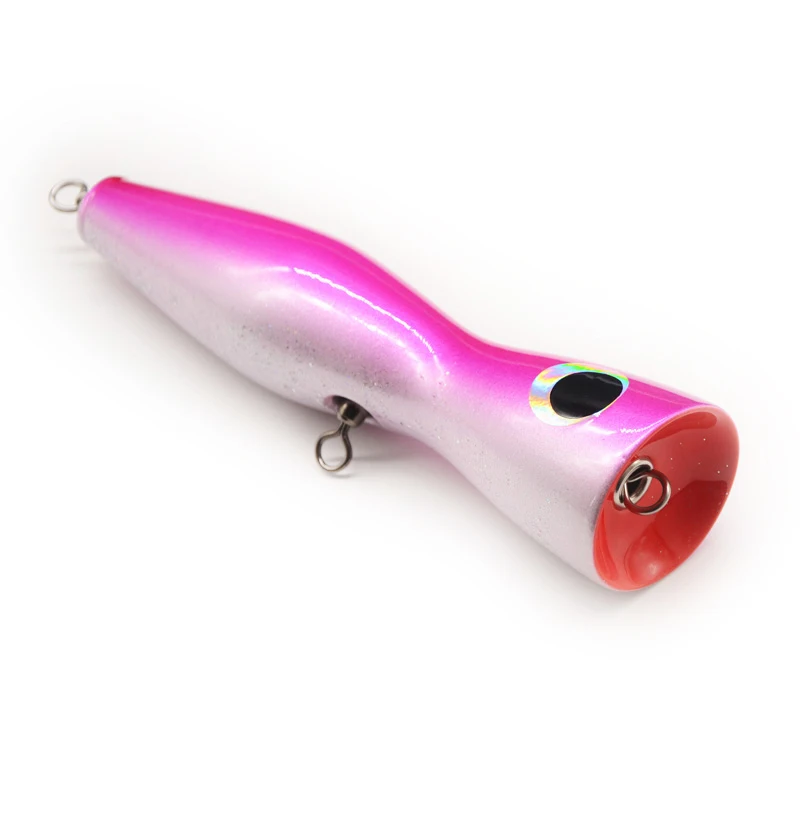 Leurre De Pêche Popper Eau Salée Fait Main - Lot De 14 Leurres En Bois Pour Thon, Barracuda, GT
