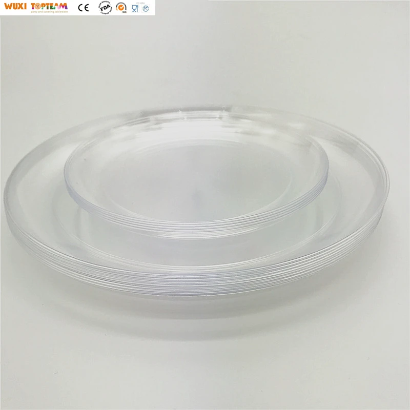 Одноразовая обеденная тарелка из прозрачного пластика, 9 дюймов