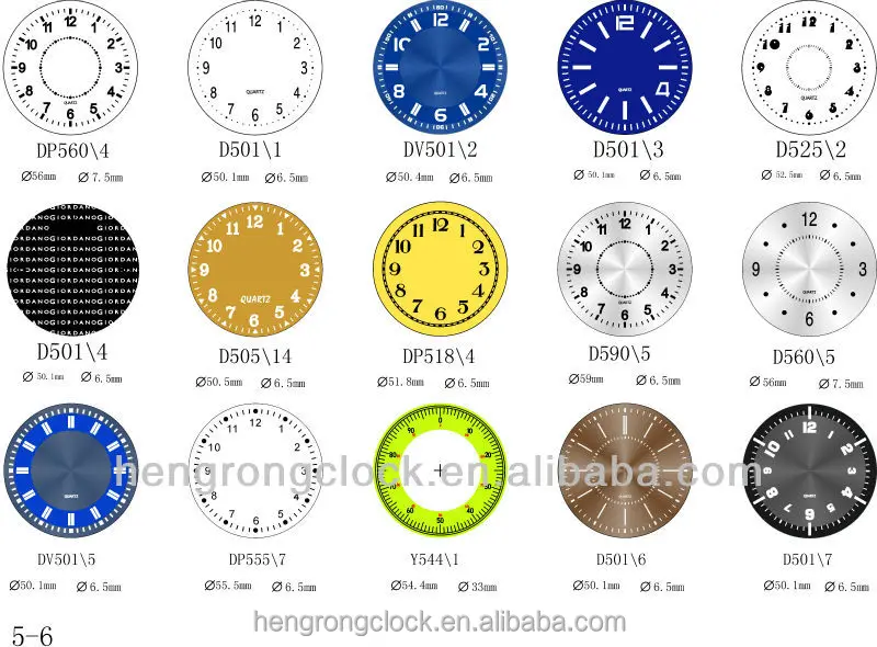 Wall Clock Custom Dial Printing Different Dials for Clock