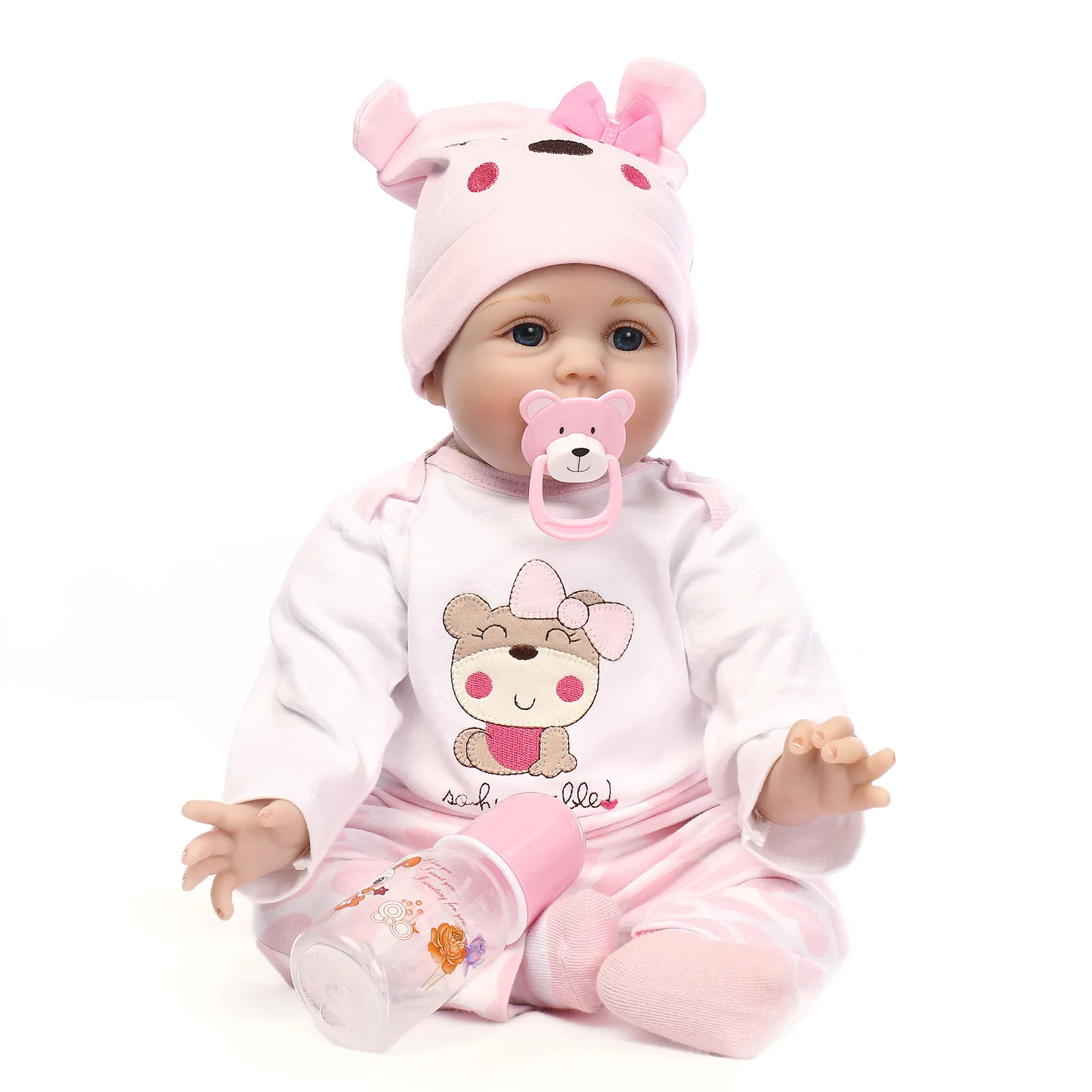 Boneca bebe reborn silicone cheio boneca do bebê brinquedo lifelike 55cm  recém-nascido menina bebês boneca
