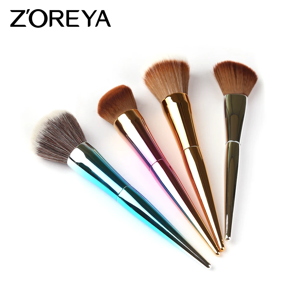 eco-friendly metal handle makeup powder brush foundation brush