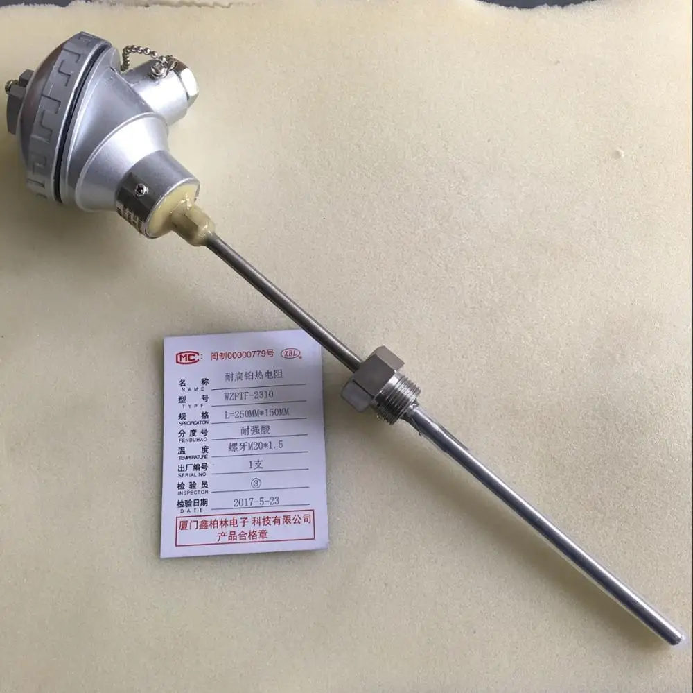 Acid-Proof PT100 Temperature Instrument Sensor