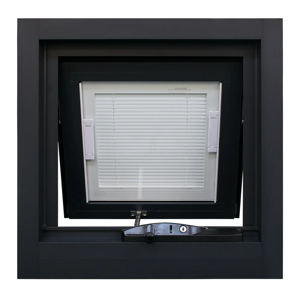 YY windows Factory Design Polycarbonate Window NFRC Certificate Awning Retractable Awning windows with Shutter