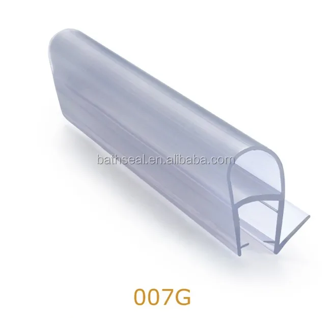 Bathroom Accessories Glass Doors Waterproof and Anti-collision PVC Extrusion Plastic Seal