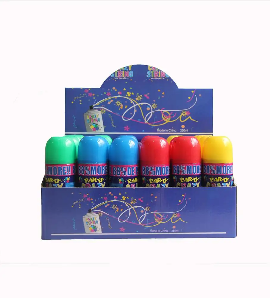 Biodegradable Silly String for Wedding Color Decorative Silly String Spray