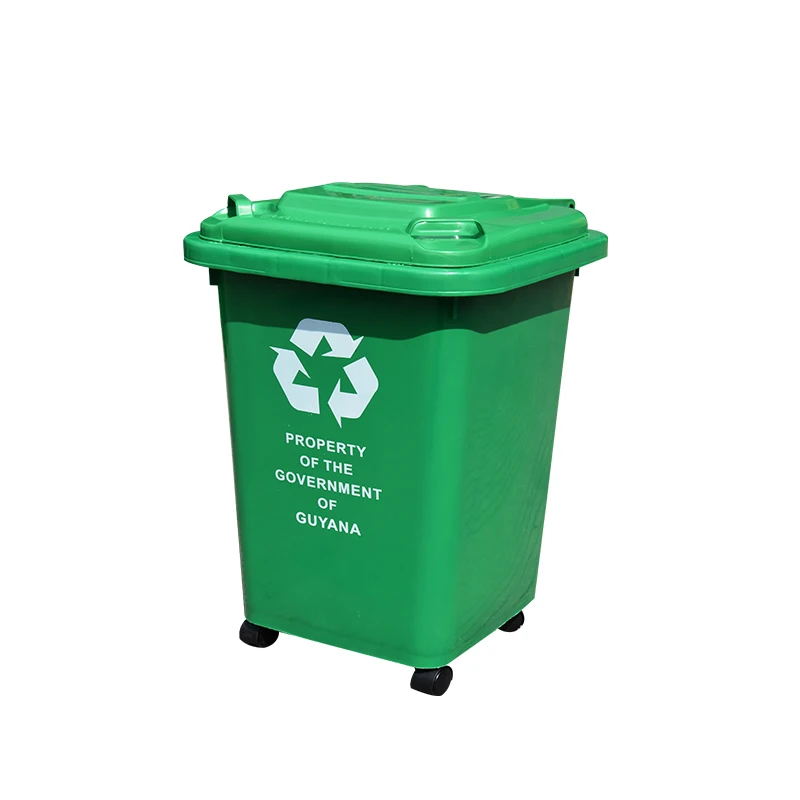 Contenedor de basura de plástico grande de reciclaje duradero
