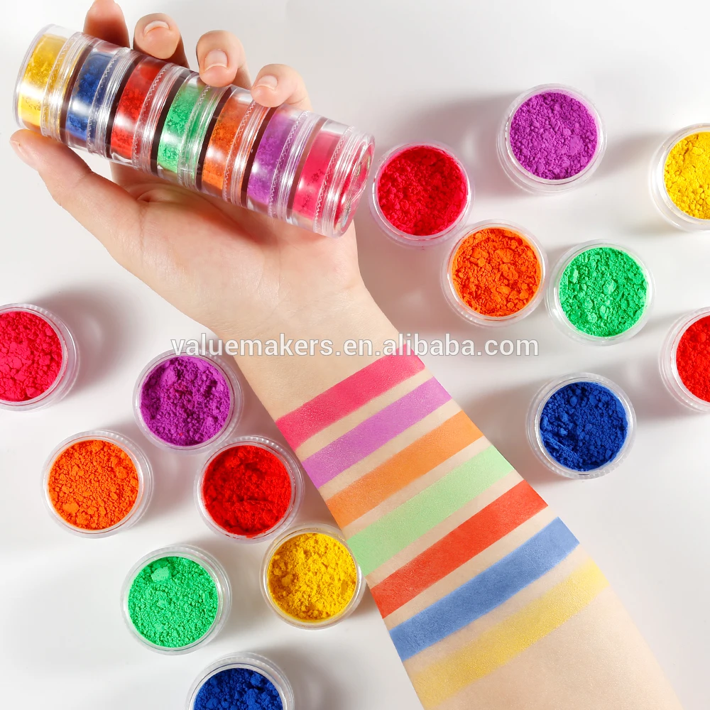 Новые блестящие неоновые яркие тени для век пигменты рассыпчатая