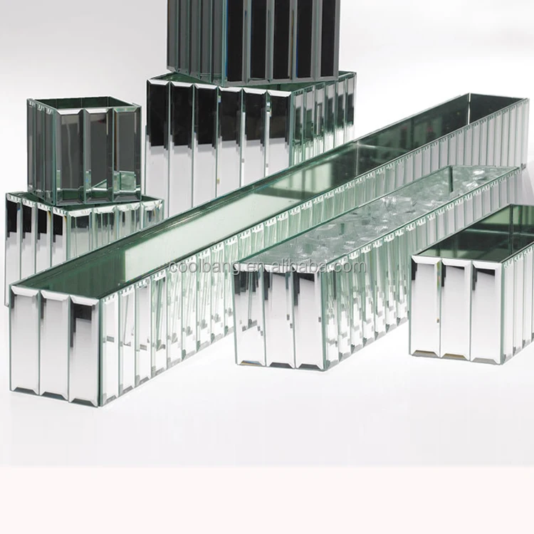 Customized Size Wedding Decorative Rectangular Mirror Long Vase