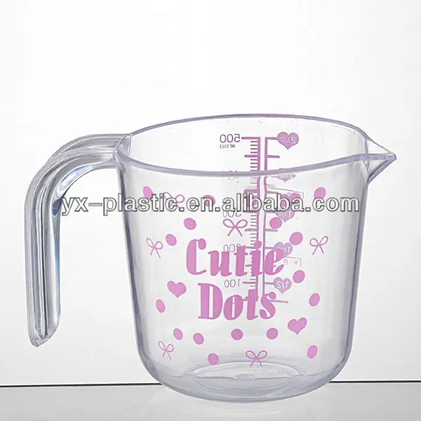 500ml plastic counting cup with spout