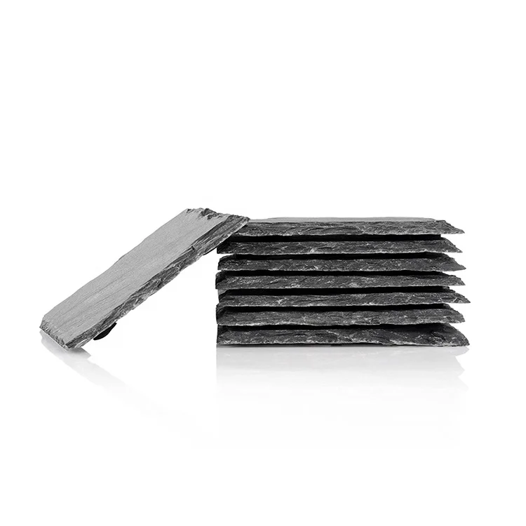 Wholesale Black square Stoneware Dinnerware Slate coaster