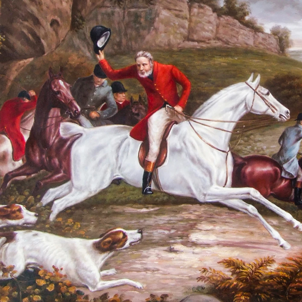 Dafen Village Artists Handmade Classical European Famous Royal Hunting Oil Painting Reproduction
