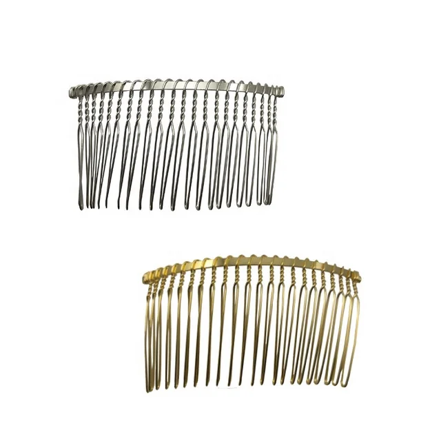Silver Gold Diy 22 Teeth Handmade Wedding Twisted Veil Hair Combs