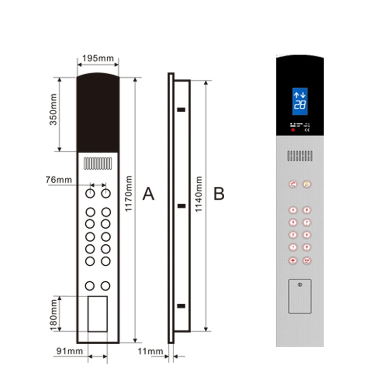 schneider Cop Lop Elevator Button Panel