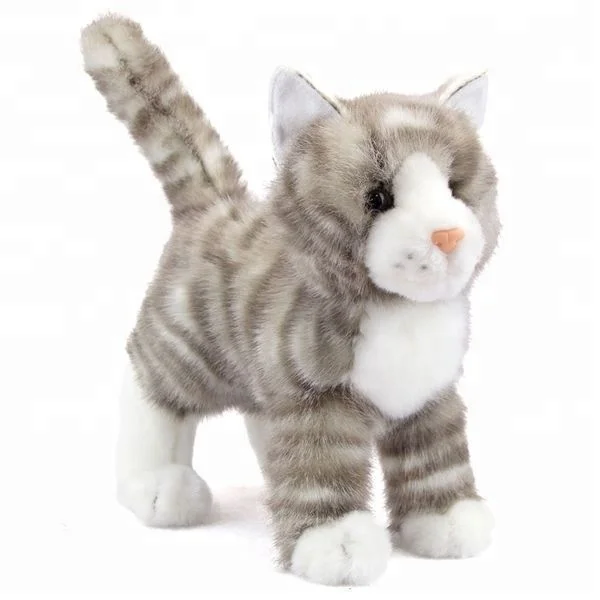 Minis Gray Tabby Kitten – Kuscheltier, Ca. 13 Cm, Lebensecht