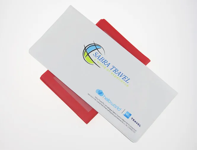 
PVC Custom Printed Plastic Travel Ticket Holder Wallet 