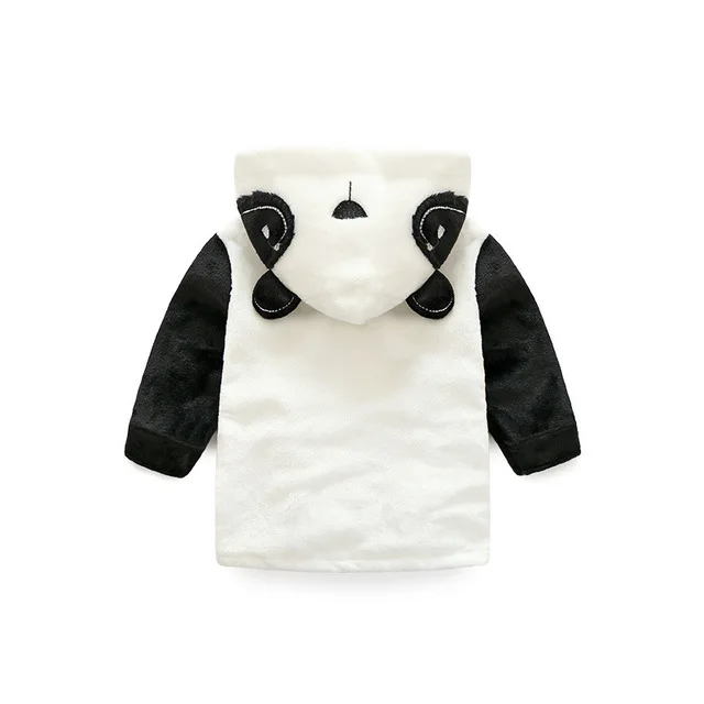 Оптовая продажа, детский удобный фланелевый флисовый Халат с капюшоном в виде панды