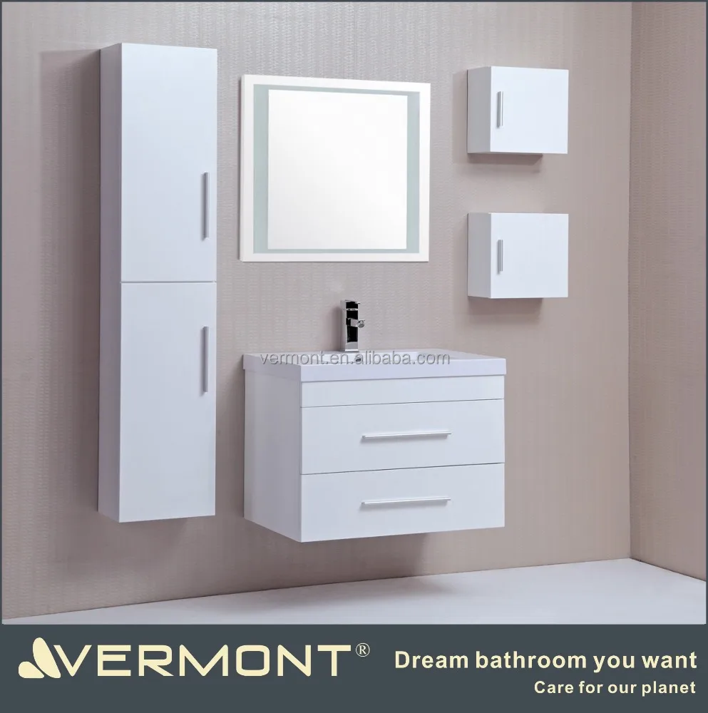 2018 Modern Style Wall Mounted Wash Basin Mdf Wood Bathroom Cabinet Buy 2018 Bathroom Cabinet