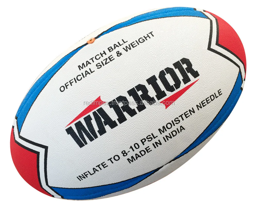 Official Match Rugby Ball Heavy Duty Rugby Balls Size 5 White And Blue