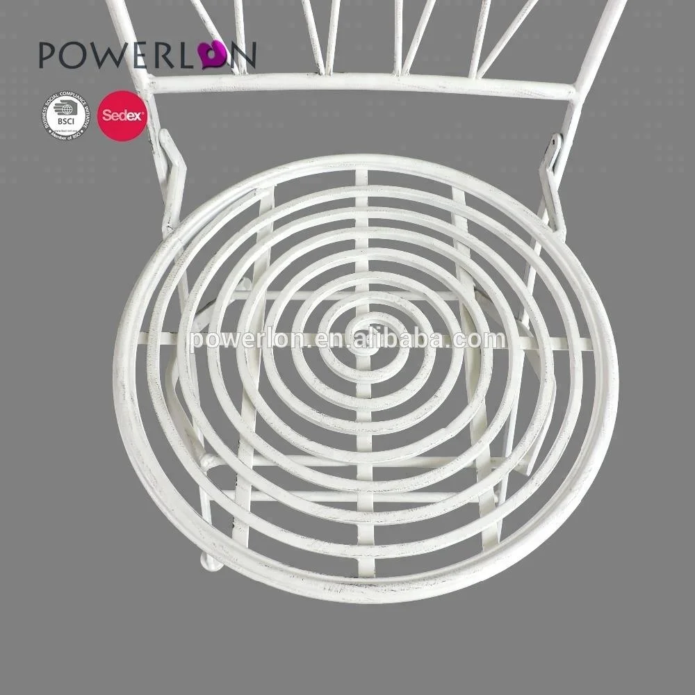 Factory Price  Wrought Iron Foldable Patio Table and Chairs Bistro Set  Furniture for Garden