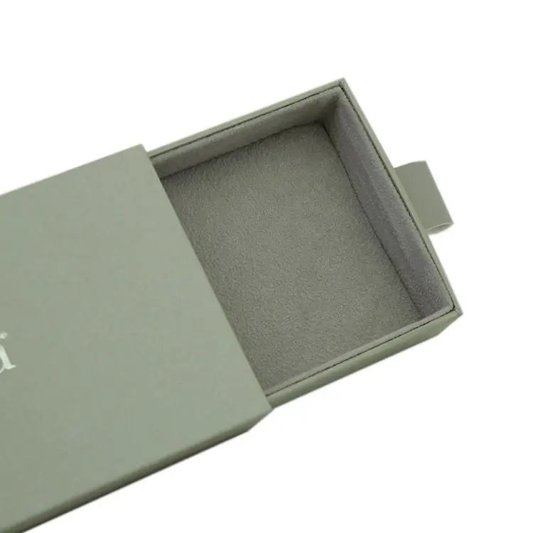 Индивидуальные логотип маленький вытащить гибкие Вычуры тесемки зеленый картонная коробка для упаковки с выдвижными ящиками Жесткий Стиль Раздвижные бумажная коробка подарка