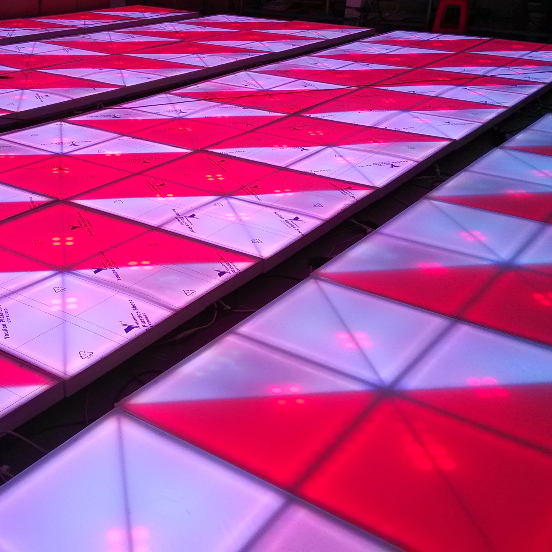 Disco Lighting DMX RGB Colorful Portable LED Dance Floor for Wedding Party Events