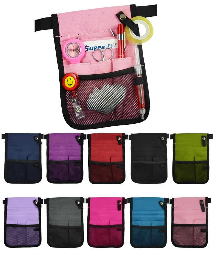 Waist Bag Nurse Pouch Case For Portable Tool Quick Pick 8-Pockets Organizer Belt