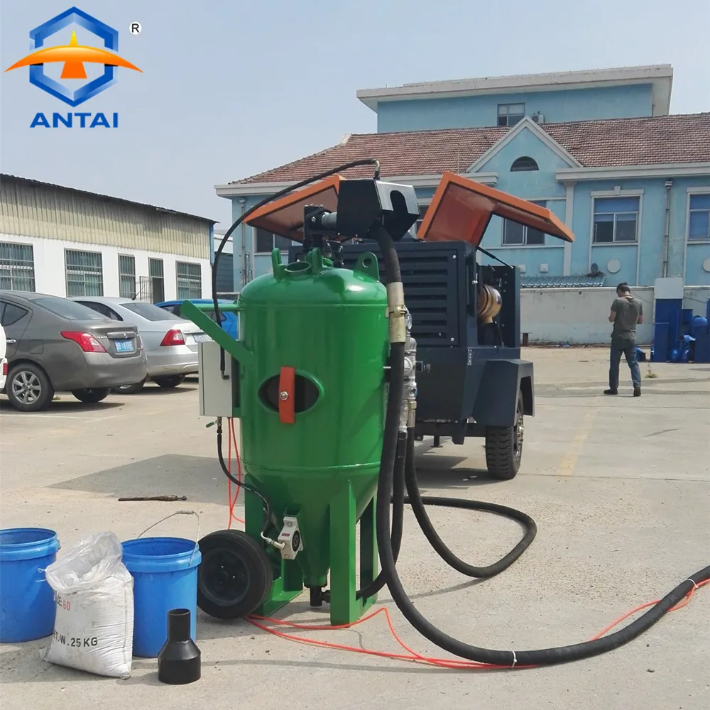 ATDB800 Wet Mobile Portable Type Sand Blast Cleaning Machine for Car and Auto Workshop Repair