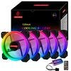 5rgb ventilador + 1 controlador