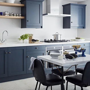 Modern Apartment Navy Blue Shaker Kitchen Cabinets From China - Buy ...