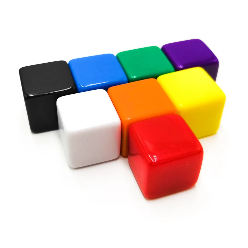 Custom Colored D6 Indented Blank Game Dice 16mm Bulk Plastic Dice