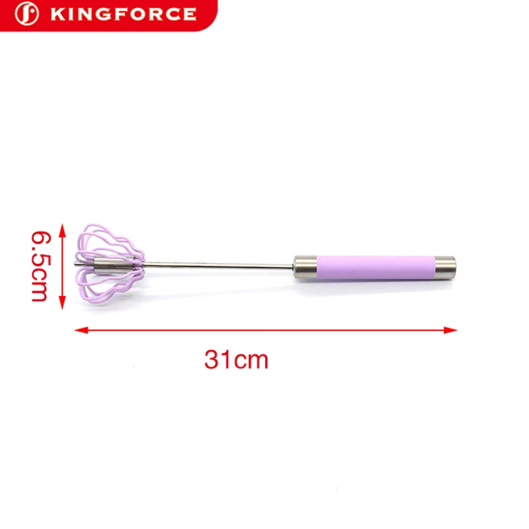 
Венчик для взбивания яиц Kingforce из нержавеющей стали оптом, инструмент для смешивания, резиновая ручка 