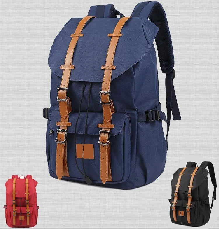3 Colors Option Backpack Fashion Backpack With Leather And Buckle