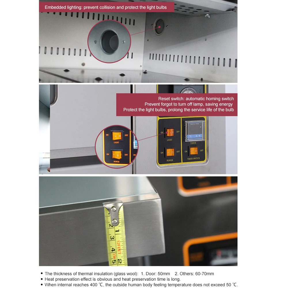 3 колода, 6 лотков, коммерческая газовая горелка, цена, тостер, духовка для торта, духовка для пиццы