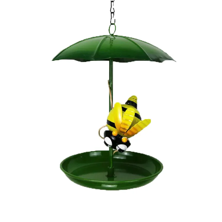 Hanging Ladybug Umbrella Shape Wild Bird Seed Feeder