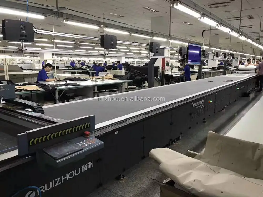 RUIZHOU  Dieless Vibration Knife CNC Plain Fabric Cutting Machine