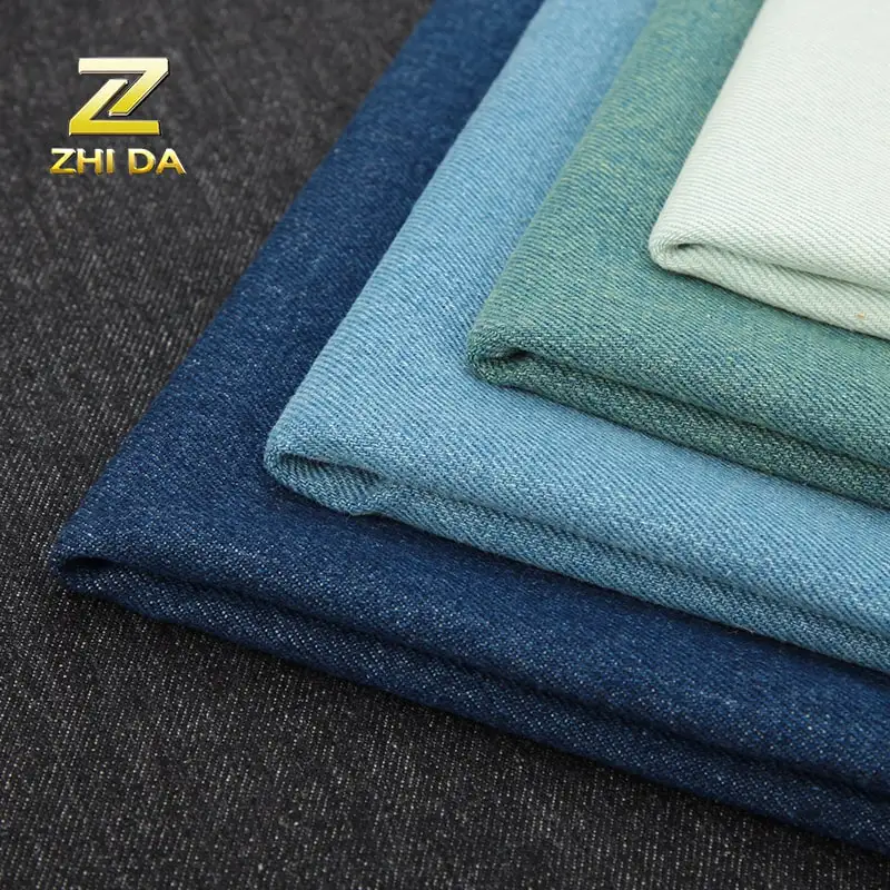 Lot Stock 7x7 Twill Denim with Washed Treatment Cotton Polyester Blended Denim Fabric for School Bags